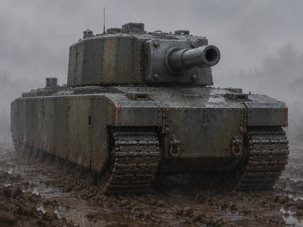 Tank Barrow, kelas Heavy: Heavy berpelat tegak, tebal di semua sisi.